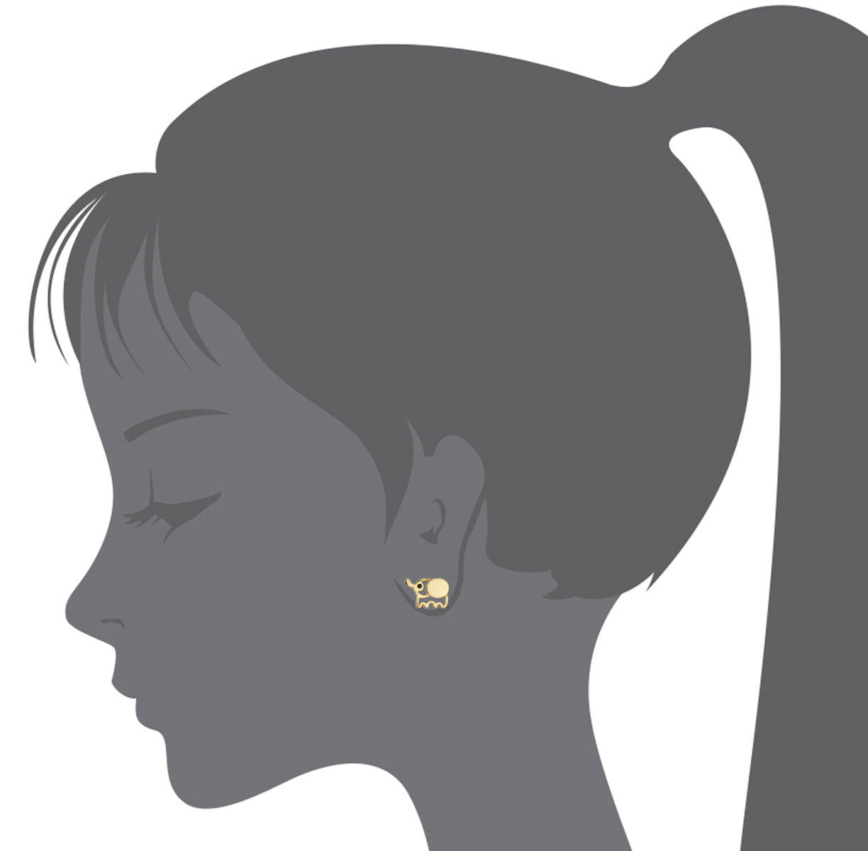 Lovearing - 14k Gold Plated Brass Flower Cubic Zirconia Screwback Baby Girls Earrings With Sterling Silver Post